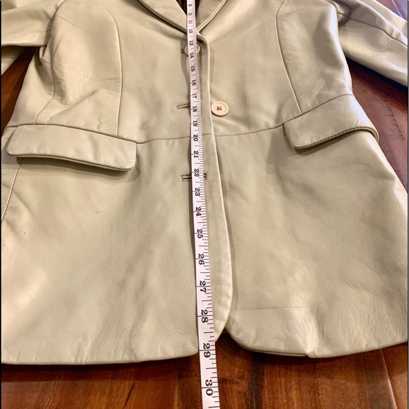 Italian Leather Real Jacket Cream Small Medium - Picture 2 of 8